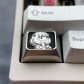 1.25U R1 Titanium Alloy Artisan Keycaps Precision Pointillism for Mechanical Keyboard -Anya